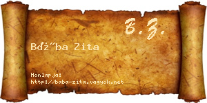 Bába Zita névjegykártya